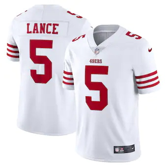 mens nike trey lance white san francisco 49ers vapor limite